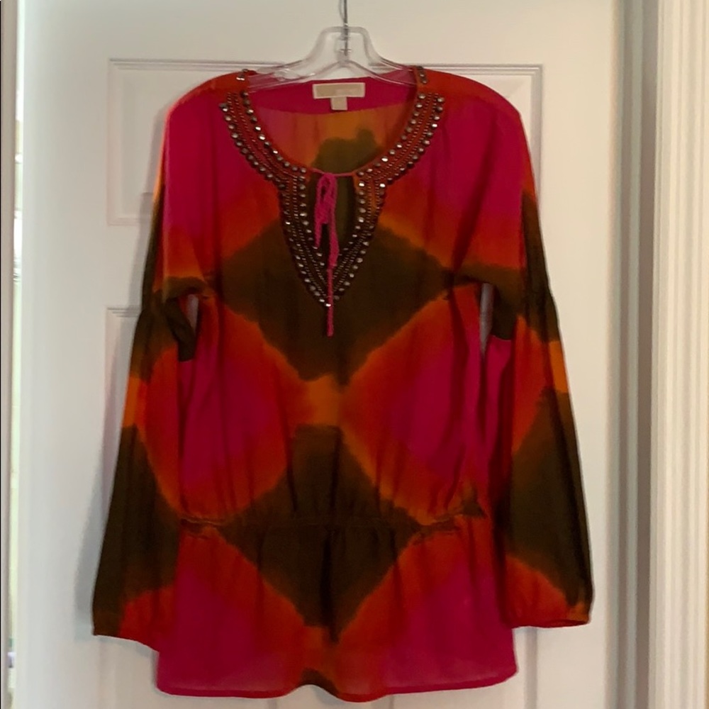 Michael Kors tunic with metal accents, M, VG cond.